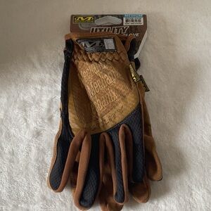 Durable Brown and Black Gloves with Textured Grip